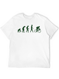 Evolution Cyclist Graphic T-Shirt - Black