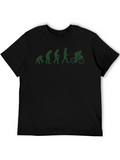 Evolution Cyclist Graphic T-Shirt - Black