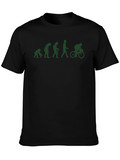 Evolution Cyclist Graphic T-Shirt - Black