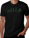 Evolution Cyclist Graphic T-Shirt - Black