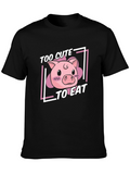 Cute Pig T-Shirt - Too Cute To Eat