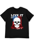 Live It Love It Ride It Skull T-Shirt