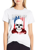 Live It Love It Ride It Skull T-Shirt