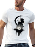 Dark Fantasy Graphic Print Black T-Shirt