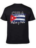 Cuba Flag T-Shirt Patria y Vida