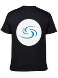 Black T-Shirt with Circular Graphic Design