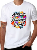 Acrylic Pouring Squad Graphic T-Shirt