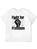 Fight For Freedom Black Graphic Tee