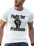 Fight For Freedom Black Graphic Tee