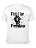 Fight For Freedom Black Graphic Tee
