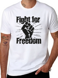Fight For Freedom Black Graphic Tee