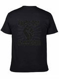 Fight For Freedom Black Graphic Tee