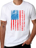 Detroit Techno American Flag Graphic Tee