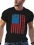 Detroit Techno American Flag Graphic Tee