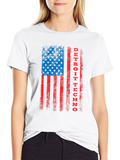Detroit Techno American Flag Graphic Tee