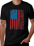 Detroit Techno American Flag Graphic Tee