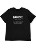 Funny Nurse Definition Black T-Shirt