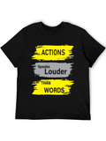 Actions Speak Louder Black Graphic Tee
