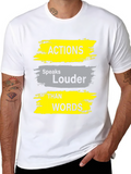 Actions Speak Louder Black Graphic Tee