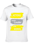 Actions Speak Louder Black Graphic Tee