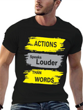 Actions Speak Louder Black Graphic Tee