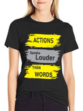 Actions Speak Louder Black Graphic Tee