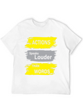 Actions Speak Louder Black Graphic Tee