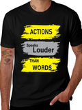 Actions Speak Louder Black Graphic Tee