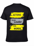Actions Speak Louder Black Graphic Tee