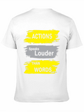 Actions Speak Louder Black Graphic Tee