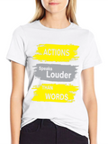 Actions Speak Louder Black Graphic Tee