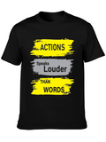 Actions Speak Louder Black Graphic Tee
