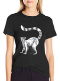 Lemur Graphic T-Shirt - Striking Black Tee