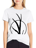 Mens Black T-Shirt with Abstract Tree Design