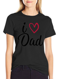 I Heart Dad Black T-Shirt