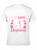 Just a Girl Who Loves Elephants Graphic T-Shirt