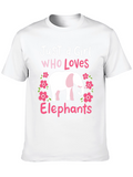 Just a Girl Who Loves Elephants Graphic T-Shirt