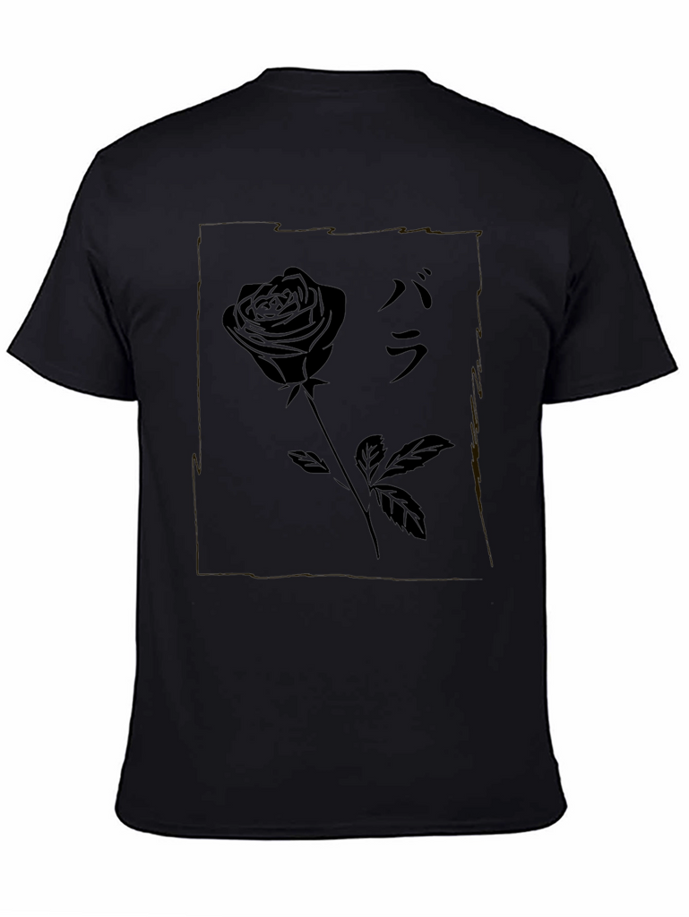 Black Rose Graphic Tee - Urban Style