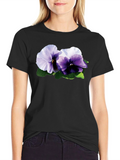 Floral T-Shirt - Pansy Graphic Tee