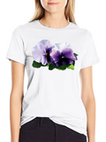 Floral T-Shirt - Pansy Graphic Tee