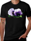 Floral T-Shirt - Pansy Graphic Tee
