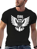 Owl Graphic Black T-Shirt