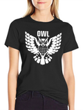 Owl Graphic Black T-Shirt
