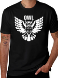 Owl Graphic Black T-Shirt