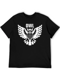 Owl Graphic Black T-Shirt