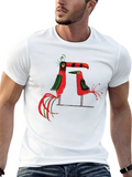 Quirky Toucan Bird Graphic Print Black T-Shirt