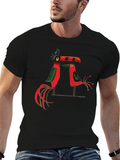 Quirky Toucan Bird Graphic Print Black T-Shirt