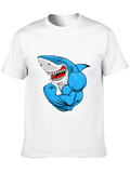 Muscle Shark Graphic Black T-Shirt