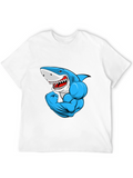 Muscle Shark Graphic Black T-Shirt