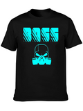 BASS Skull Graphic Print T-Shirt - Black